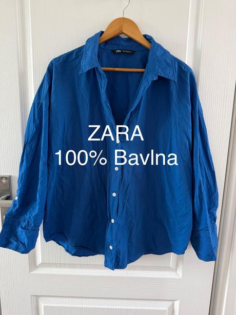 Klasická košeľa zara xxl oversize kráľovská modrá, zara,xxl