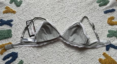 Nová sivá mäkká bavlnená podprsenka, xl/42, xl