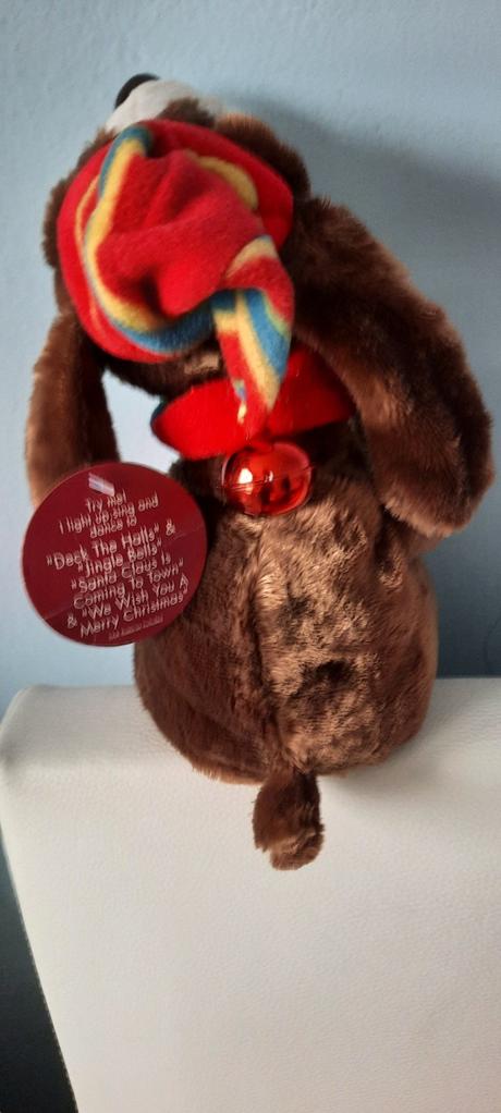 Psík - spieva, svieti, hýbe sa - výška 27 cm,