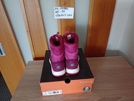 Dievčenské zimné snehule zn.merrell veľ.30, merrell,30