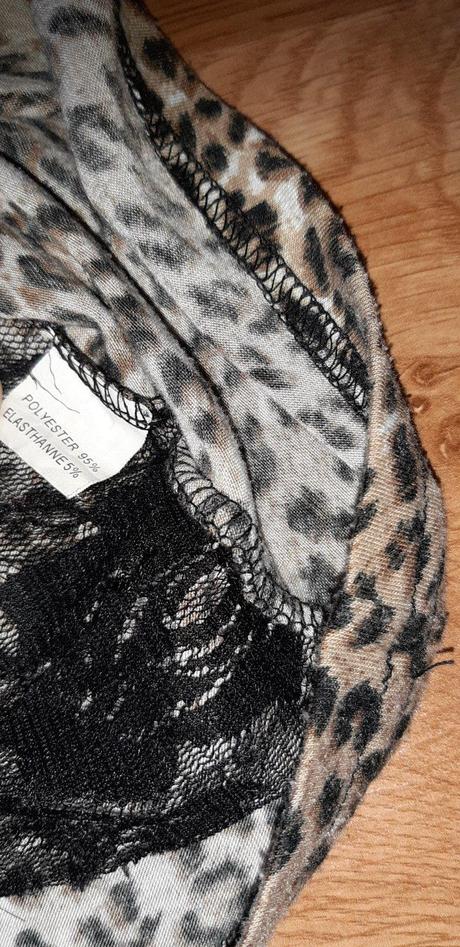 Leopardí čipkovaný top, xs