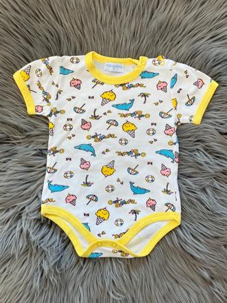 Dievčenské body s letným vzorom aquamarine (74), 74