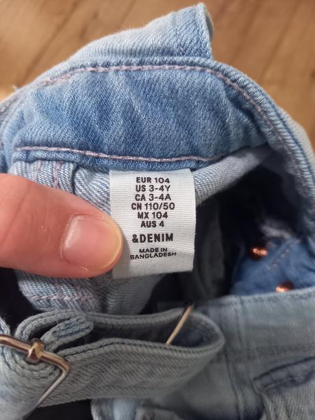 Rifľové kraťasy, h&m,104