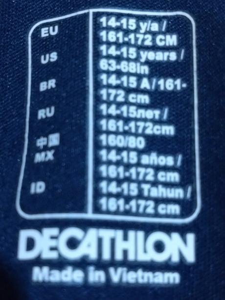 Športová chlapčenská mikina, decathlon,164