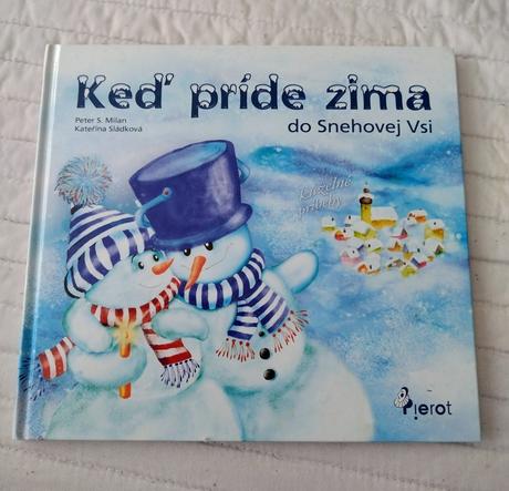 Detská kniha keď príde zima do snehovej vsi,