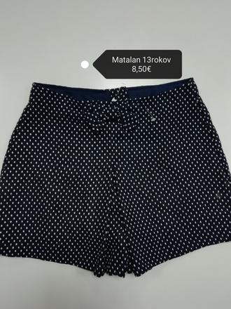 Bodkované teplejšie kraťasy s mašľou, matalan,158