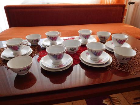 Čínsky porcelán šálky podšálky šípová ruža,