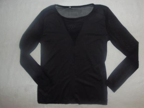 Tričko s priehľadnými rukávmi, m