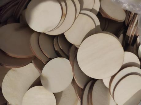 Drevene kolieska roznych priemerov 50ks, 