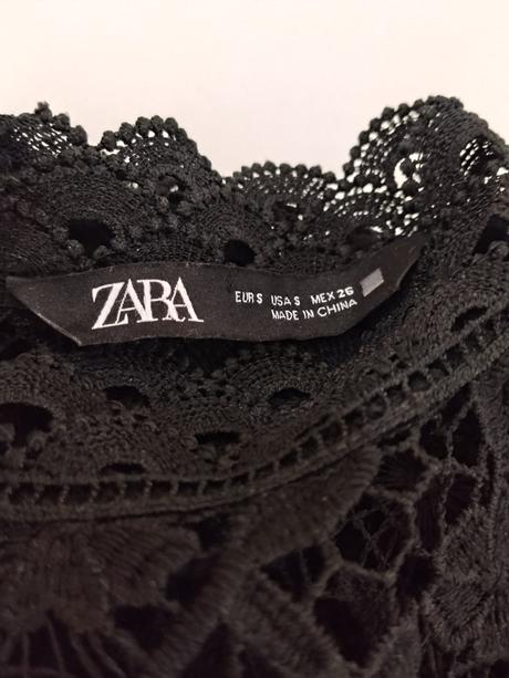 Zara - exkluzívne čierne čipkované šaty, zara,s