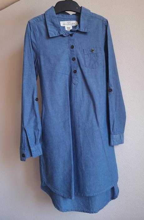 Ľahké denimové šaty s vreckami a opaskom, h&m,128