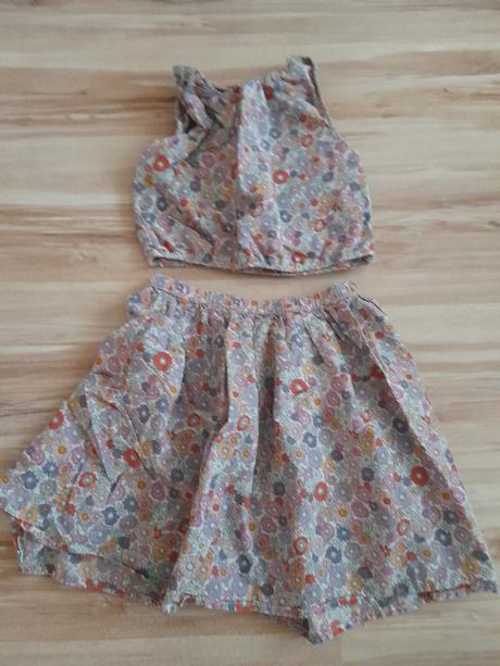 Súprava crop top a sukňa, h&m,128