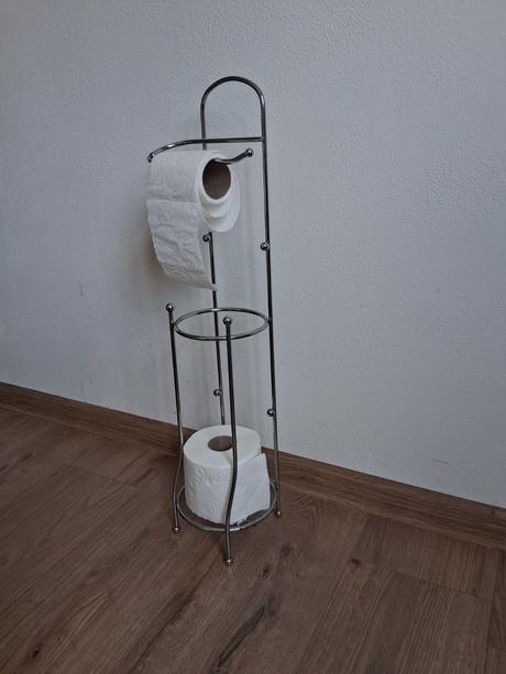 Stojan na wc papier kefa antikor nerez chróm, 
