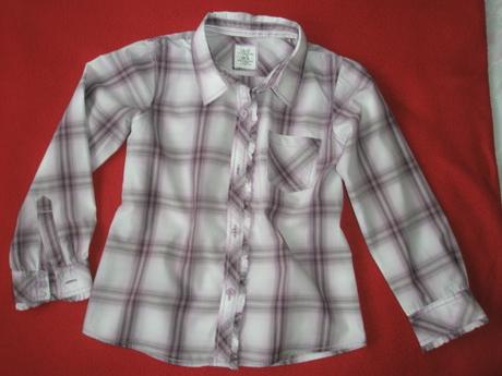 Dievčenská károvaná košeľa zn. h&m veľ. 116-122, h&m,116