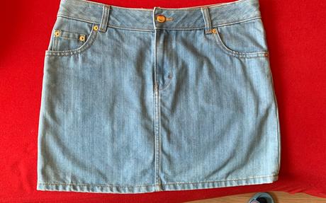 Riflová sukňa, h&m,38