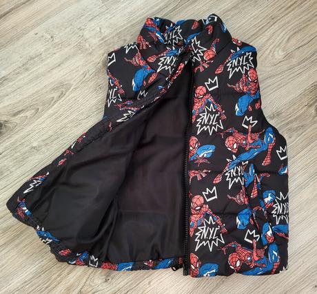 Zateplená vesta spiderman h&m 110/116 na 4-6 rokov, h&m,116