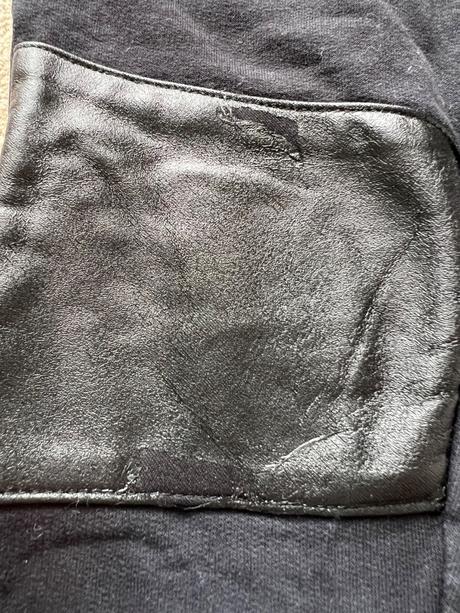 Čierne legíny s koženkovými záplatami na kolenách, pepperts,122