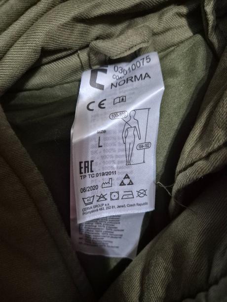 Zateplena pracovna bunda, l