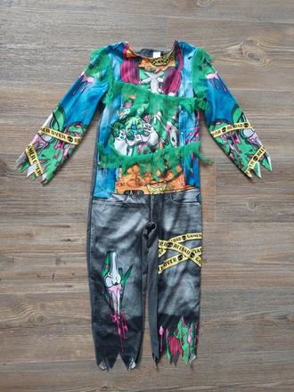 Hráčska kostra zombie karnevalový kostým veľ.110/1, 