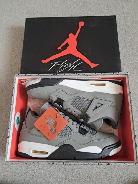 Air jordan 4 cool gray - nove s visačkou nike, nike,45