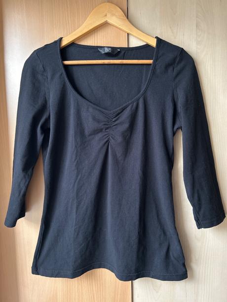 Tričko s riasením na prsiach-44, f&f,44