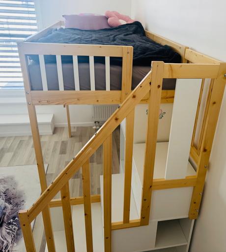 Poschodova postel so stolikom, šírka (cm): 90,dĺžka (cm): 200