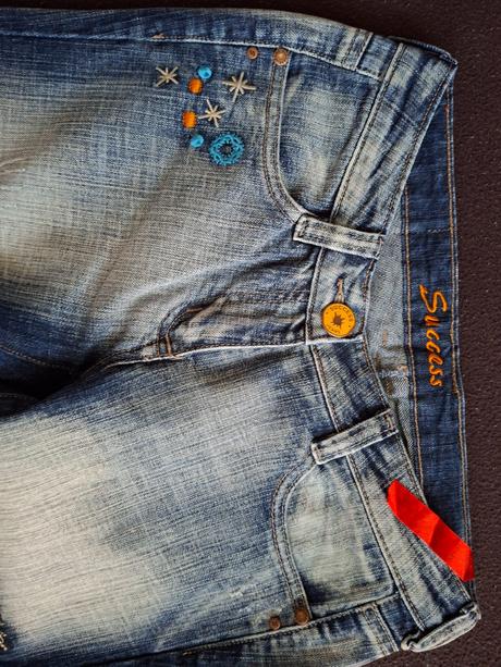 Dámske tmavosvetlé modré  rifle., success,38