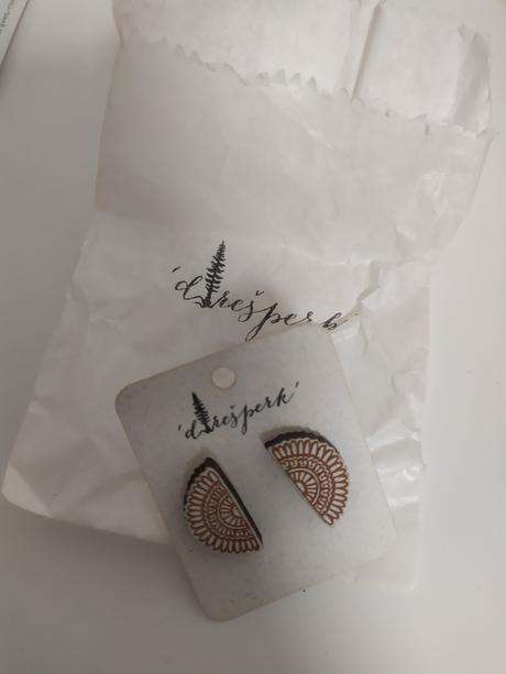 Drevené náušnice drešperk, 