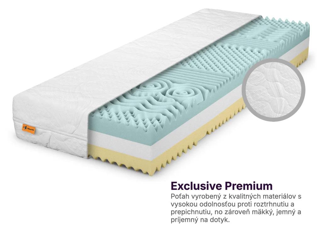 Vysoký penový matrac Komfort Premium 90x200x25 Wilsondo – poťah Exclusive Premium