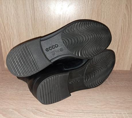 Prechodné čižmy ecco, kožené v.40,5 - 26cm, ecco,40
