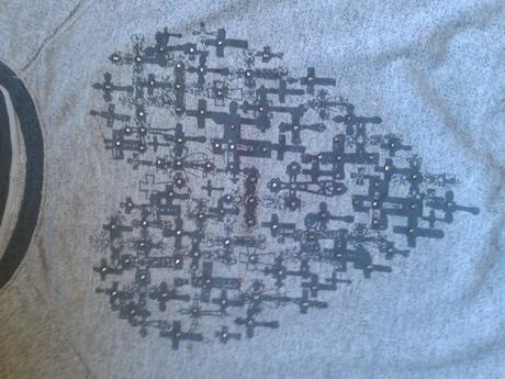 Mikina s kamienkami, h&m,164