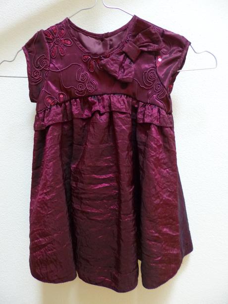 Slávnostné bordové šaty, george,80