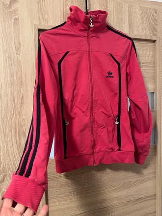 Krasna ruzova mikina adidas, adidas,l
