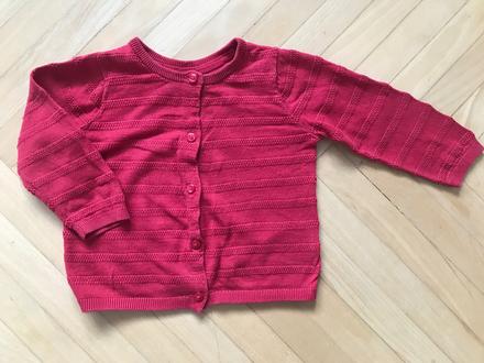 Tenký červený svetrík, h&m,74