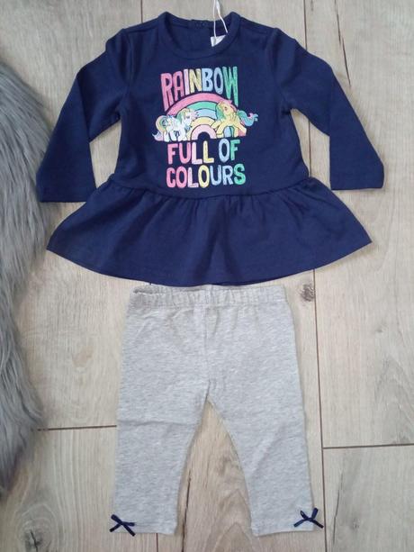 Dievčenská súprava tunika a legíny (0-3 mes.), original marines,56