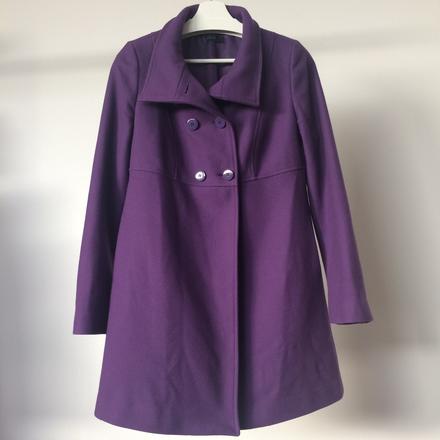 Kabát vlnený dámsky benetton č.42, uk10, veľ. s, benetton,s