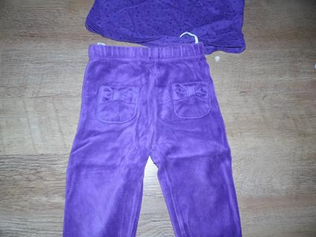 Fialkové legínky s tričkom, 80