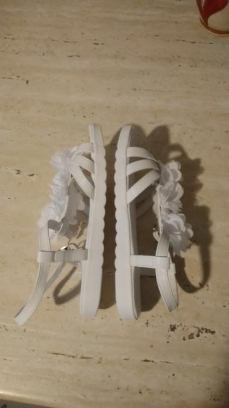 Biele dievčenské sandále 33/34 nové, primark,33