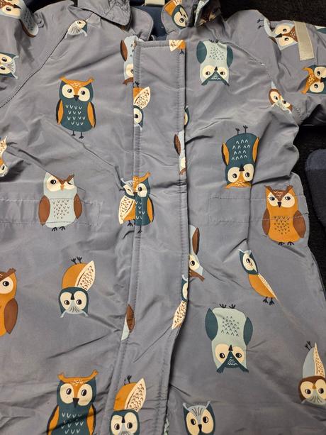 Lindex zimna kombineza sovy 80 a ciapka fix, lindex,80