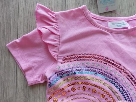 Lesklé dúhové šaty trblietky flitre 110, primark,110