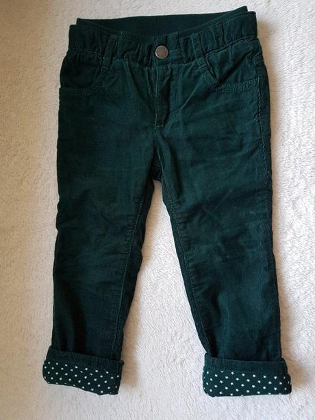 Zateplené menčestrové nohavice benetton č.90, benetton,86