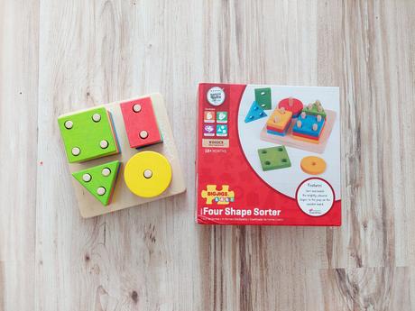 Drevená vkladačka geometrické tvary bigjigs, 