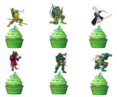 Tortový zápich turtles (12ks) - skladom, tz-256,