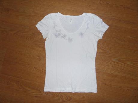 Tričko s vyšívanými kvetmi, s