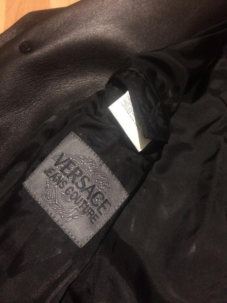 Kožený kabat m, versace,m