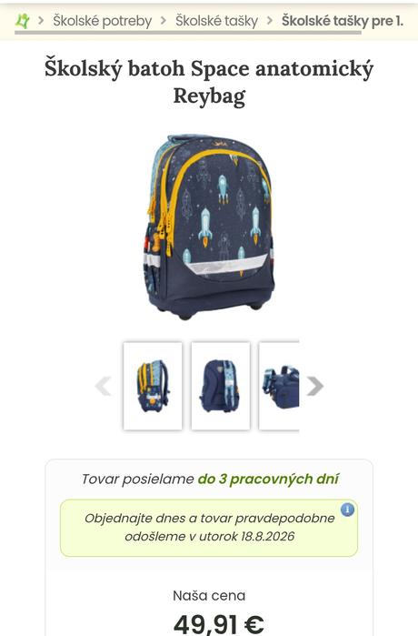 Školská taška zn. reybag,