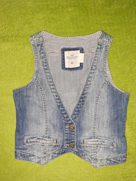 Riflová vesta, h&m,146