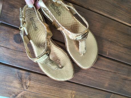 Michael kors kožené zlaté sandále 36, michael kors,36