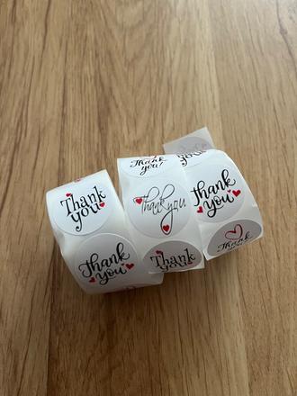 Thank you nálepky 100 ks, 