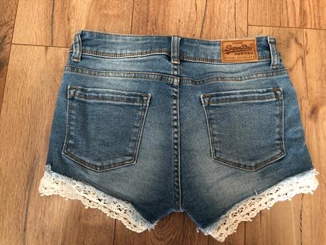Damske riflove sortky superdry 25, superdry,xs